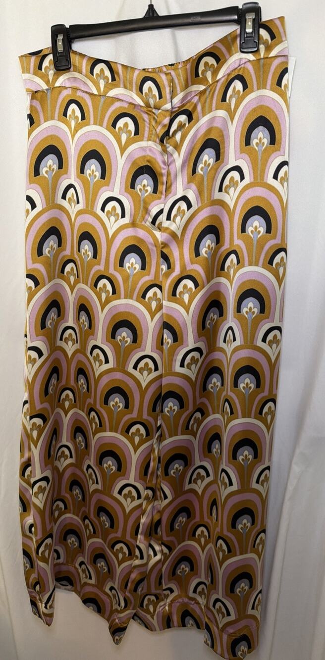 New House of Harlow Palazzo Pants Size L Deco Print